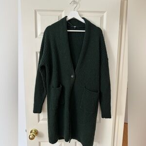 Forest Green Wool Cardigan